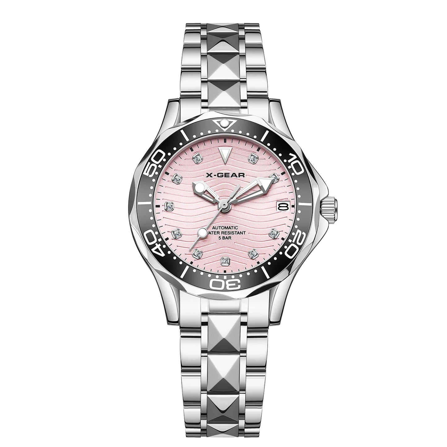 X-GEAR Women's New Watch Fully Automatic Mechanical Watch Light Luxury Temperament Waterproof Watch for Women