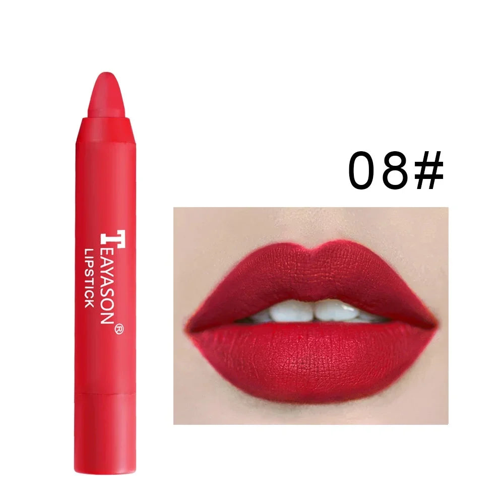 12 Colors Waterproof Long Lasting Lip tint Velvet Matte Lipsticks Nude Stick Lips Makeup Tint Pen Daily Makeup Nude LipstickTool