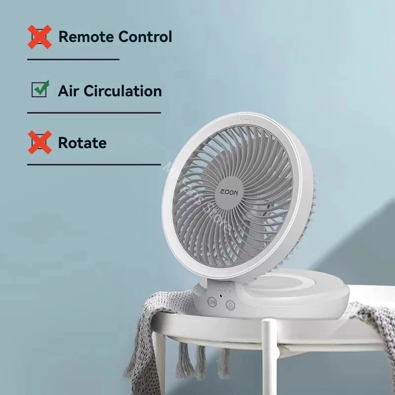 Youpin Edon E808 Wireless Suspended Air Circulation Fan USB Rechargeable Folding Electric Fan Night Light Touch Control 4 Speed