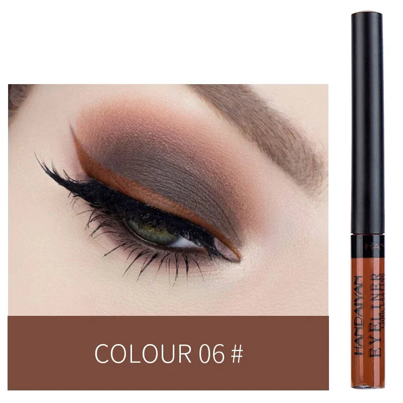 12 Colors Colorful Liquid Eyeliner Pencil Waterproof Long-Lasting  Quick-Dry No Blooming Blue Pink Eye Liner Pen Cosmetics Tools
