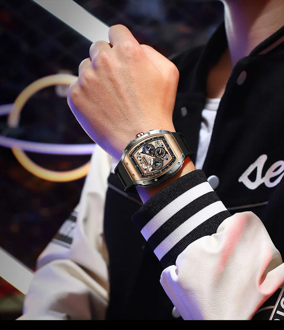 2024 New Sports Watch Men Top Brand Luxury Mens Watches Business Waterproof Military Quartz Chronograph Wristwatch Montre Homme