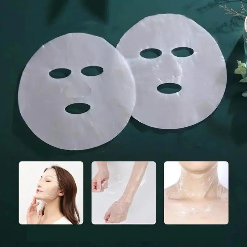 100 Clear Mask Sheets - Skincare Essentials for a Glowing Complexion - Disposable Hydrating Mask Facial Treatment Too face QIWU