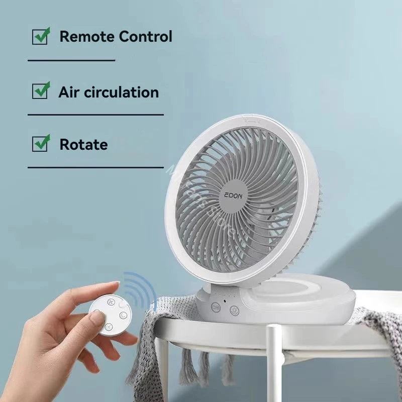 Youpin Edon E808 Wireless Suspended Air Circulation Fan USB Rechargeable Folding Electric Fan Night Light Touch Control 4 Speed