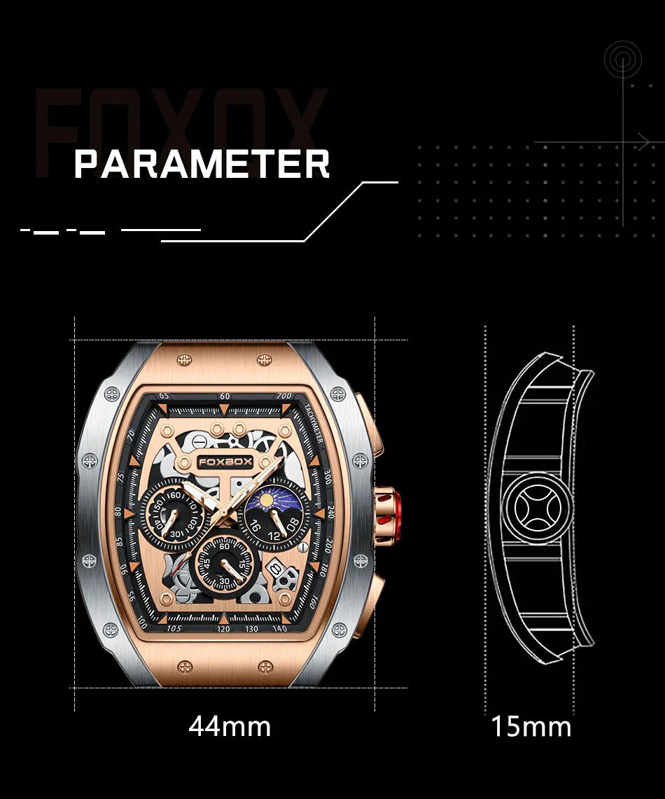 2024 New Sports Watch Men Top Brand Luxury Mens Watches Business Waterproof Military Quartz Chronograph Wristwatch Montre Homme
