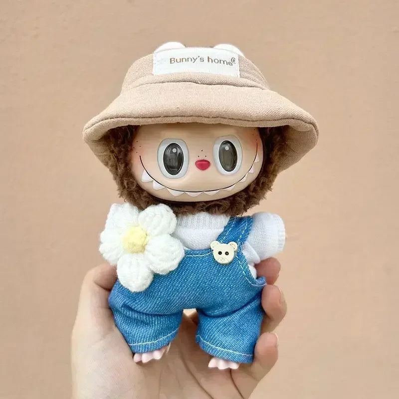 13 Kinds Cute Mini Plush Doll'S Clothes Outfit Accessories For Labubu II Idol 17cm Dolls Sitting Party Clothing DIY Gift