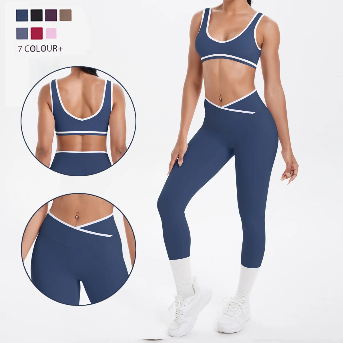 Yoga Set Women Tracksuit Nude Feeling Workout Sets Gym Clothes Push Up Fitness Running Sportwear Sport Bra Leggings Suit