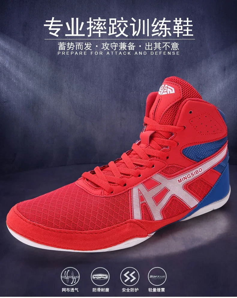 Wrestling Shoes for Men Women Outdoor Training Boxing Sneakers Male Quality Women Sport Flighting Shoes Big Size