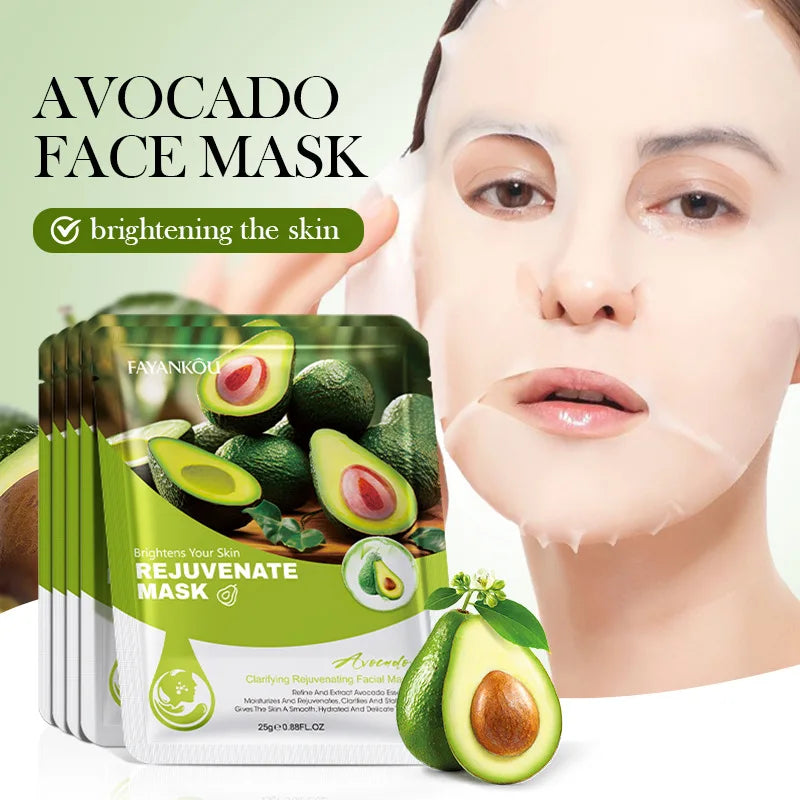 10pcs Fruits Facial Masks For Face Skincare Moisturizing Brightening Hydrating Firming Face Mask Beauty Face Skin Care Products