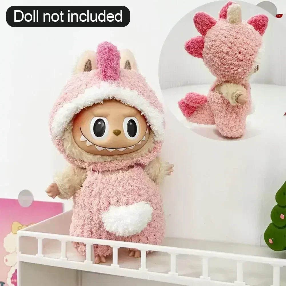 13 Kinds Cute Mini Plush Doll'S Clothes Outfit Accessories For Labubu II Idol 17cm Dolls Sitting Party Clothing DIY Gift